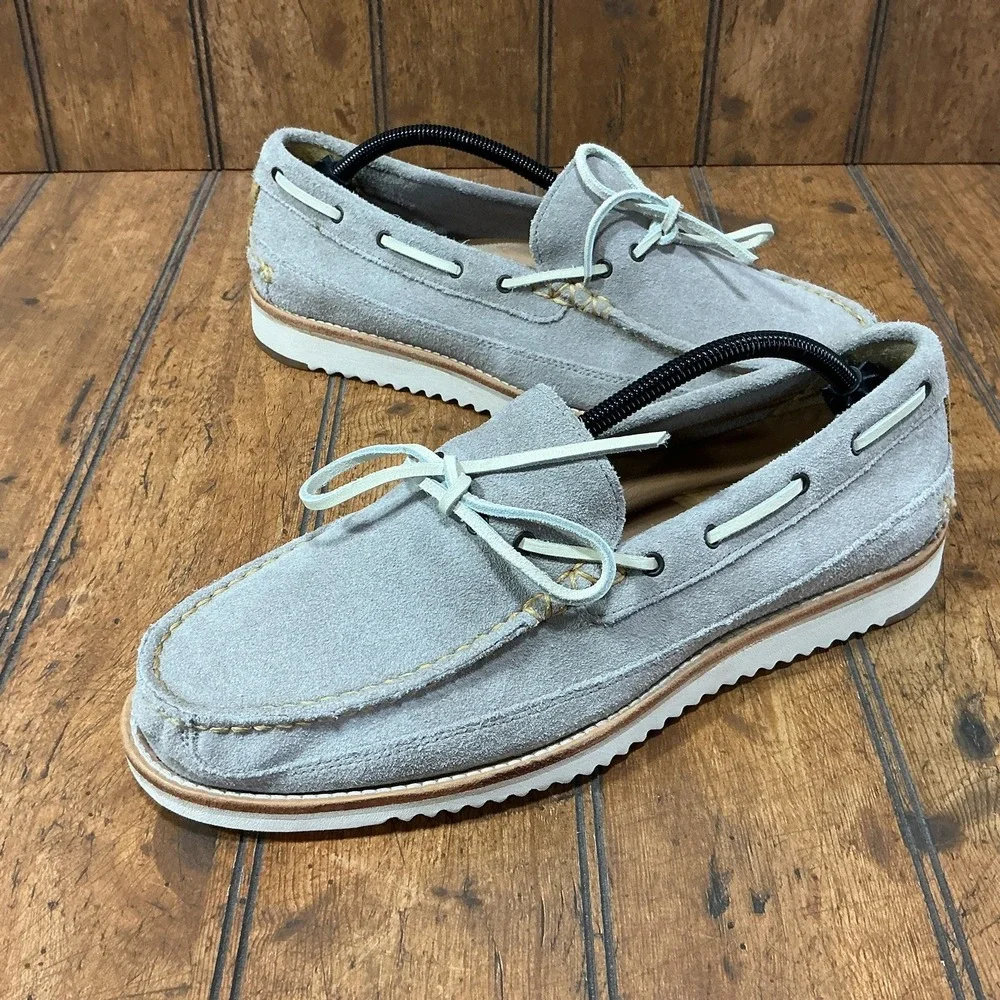 Cole Haan Pinch Rugged Beige Suede Boat Shoes Lace Up Comfort US 10 M C36405